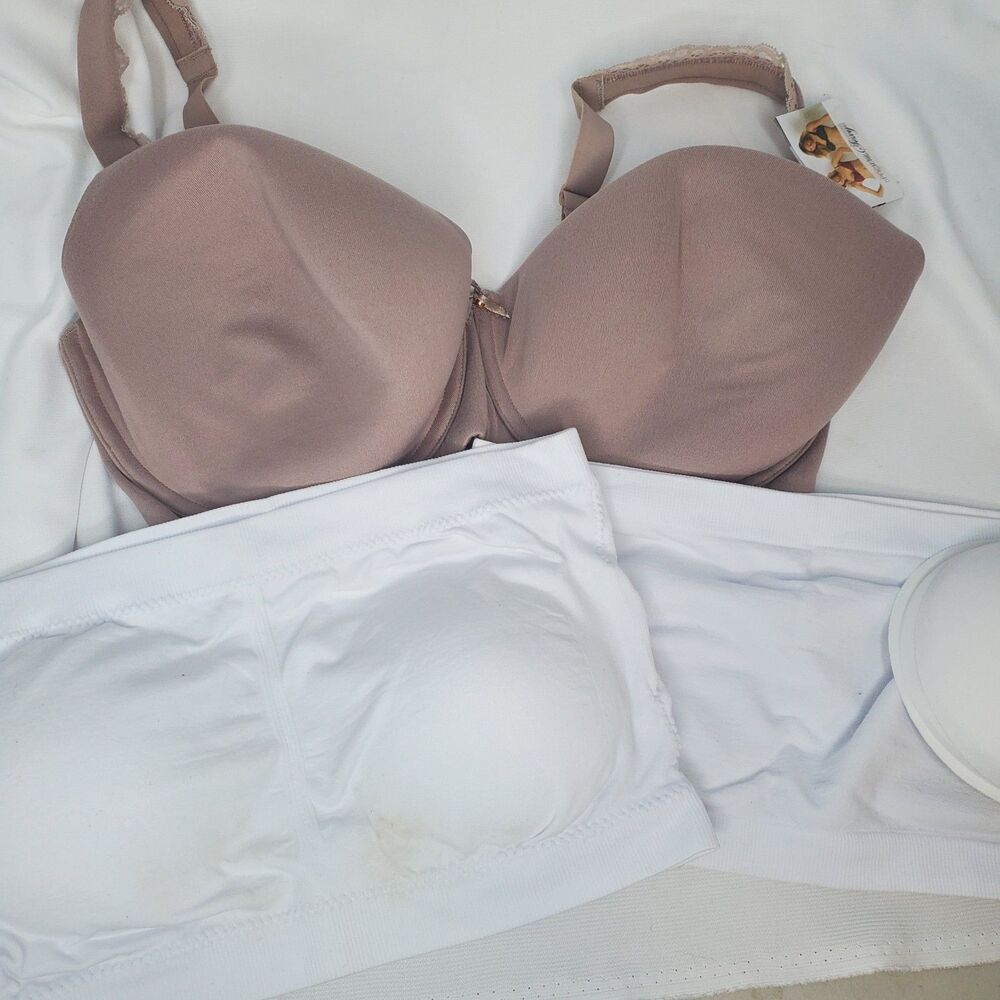 NWT 38DDD Bra and 2 White Strapless Bras